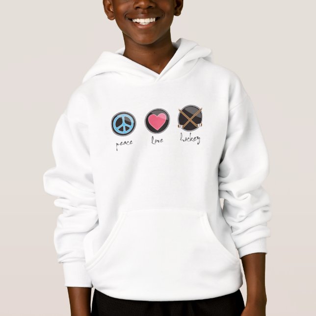 Peacelovehockey Hoodie (Vorderseite)