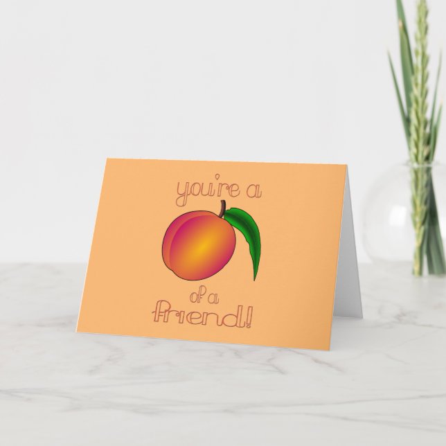 Peach a Friend Karte (Vorderseite)