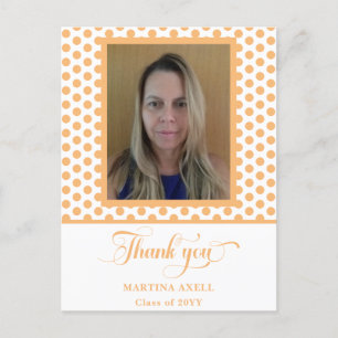 Peach Abschluss Vielen Dank Foto Postkarte