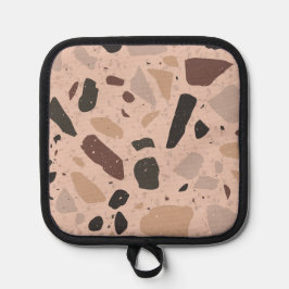 Peach Abstract Square Pot Holder Topflappen