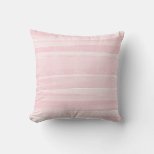 Peach abstrakt Watercolor Pilze Kissen (Vorderseite)