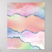 Peach Agate | Hübsch Holographic Watercolor Ombre