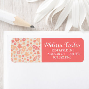 Peach Airy Wildblume Meadow Pattern