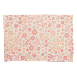 Peach Airy Wildblume Meadow Pattern Kissenbezug