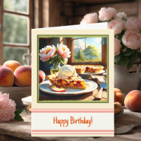 Peach and Apple Pie Dessert Happy Birthday