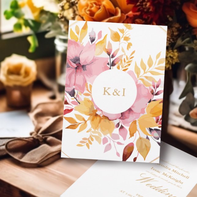 Peach and Cream Romantic Watercolor Floral Wedding Einladung (Von Creator hochgeladen)