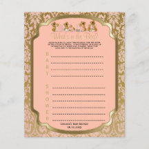 Peach and Gold Damask Teddy Bears - Spiel