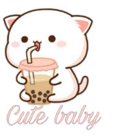 Peach and Goma Mochi Cat Bubble Tee Baby Bodysuit