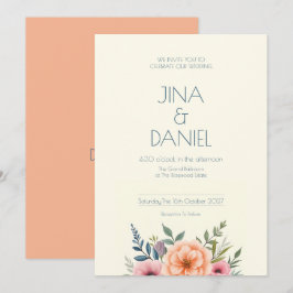 Peach and Petal Dream Einladung