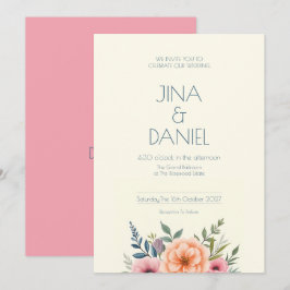 Peach and Petal Dream Einladung