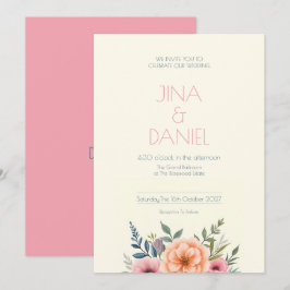 Peach and Petal Dream Einladung