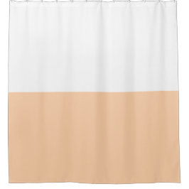 Peach and White Classic Striped Shower Curtain Duschvorhang