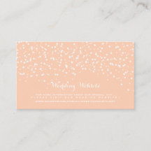 Peach and White Wedding Confetti Muster