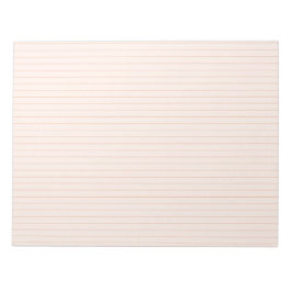 Peach ästhetische Wide Lined Paper Notepad Notizblock