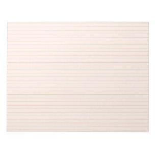 Peach ästhetische Wide Lined Paper Notepad Notizblock
