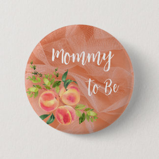 Peach Baby Dusche Buttone - Individuelle Babydusch Button