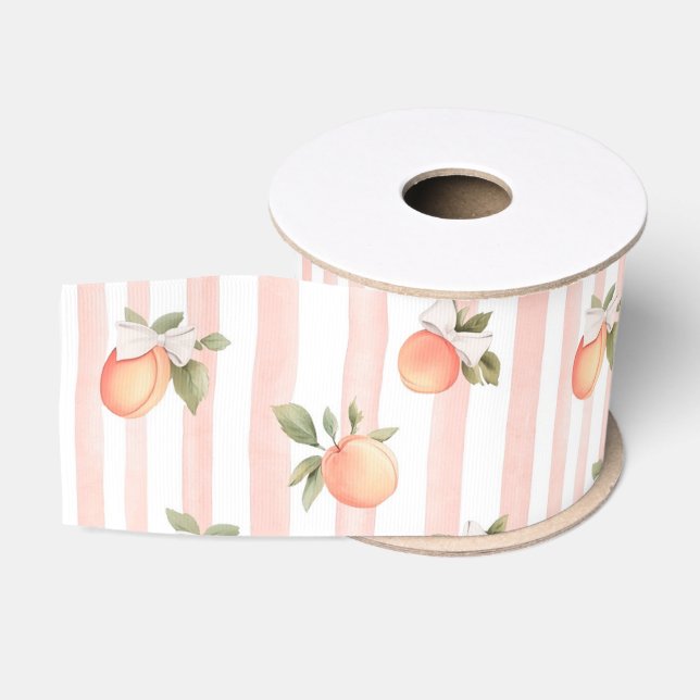 Peach Baby Shower Gift Ripsband (Spule)