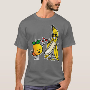 Peach Banana lustig passende Paar unanständiger Ca T-Shirt