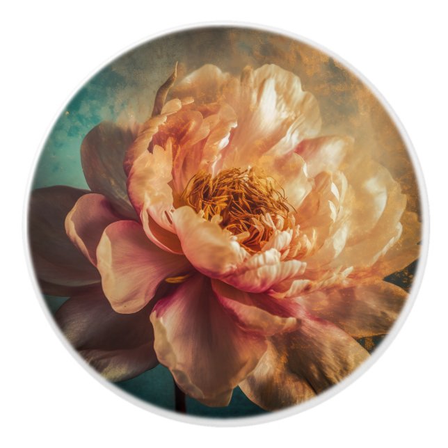 Peach Beauty Keramikknauf (Vorderseite)