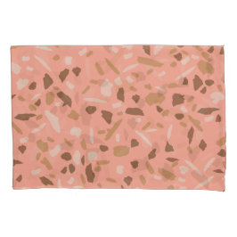 Peach Beige Tan Brown Terrazzo Marmormuster Kissenbezug