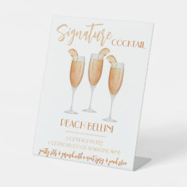 Peach Bellini Signature Cocktail Recipe Sockelschild