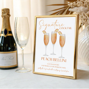 Peach Bellini Signature Cocktail Rezept Fotodruck