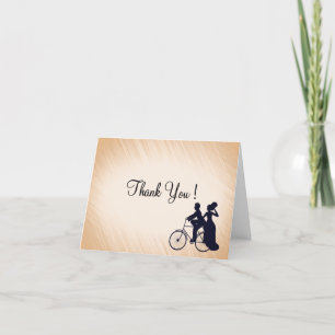 Peach Bicycle Wedding Vielen Dank, dass Sie nicht Dankeskarte