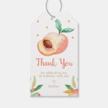 Peach Birthday Party Geschenktasten