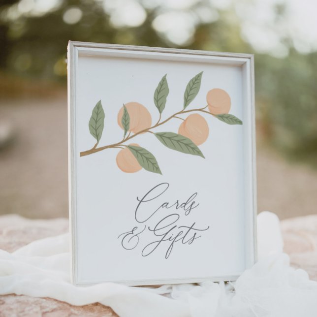 Peach Birthday Party Karten und Geschenke Untersch Poster (Von Creator hochgeladen)