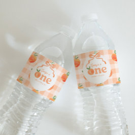 Peach Birthday Water Flasche Labels