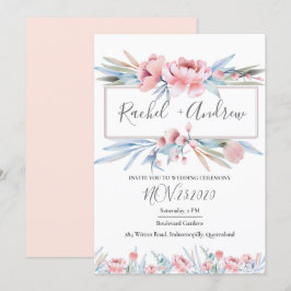 Peach Blossom | Einladung zur Blumenhochzeit