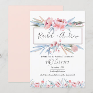 Peach Blossom | Einladung zur Blumenhochzeit