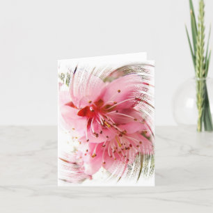 Peach Blossom Faltkarte Dankeskarte