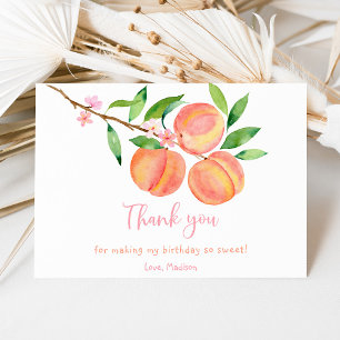 Peach Blossom Geburtstag Dankeskarte