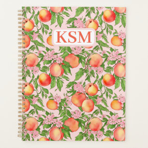 Peach Blossom Monogram Day Planner Planer