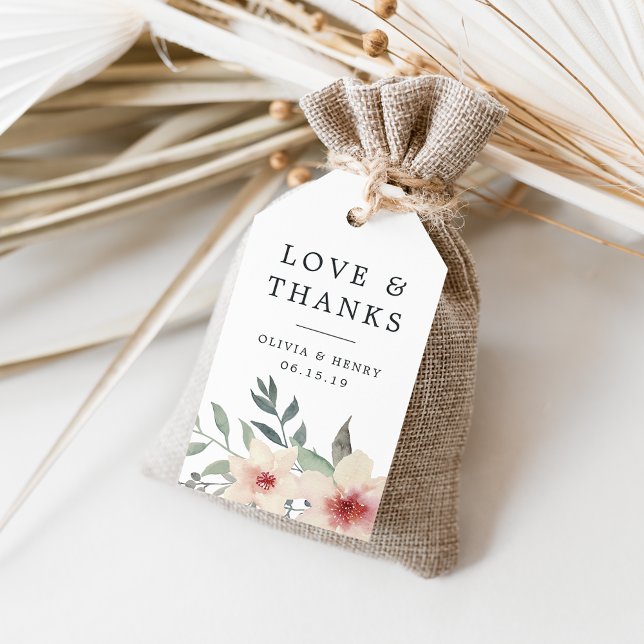 Peach Blossom Wedding Thank You Favor Geschenkanhänger (Von Creator hochgeladen)