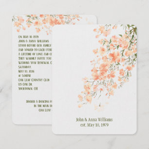 Peach Blossoms Vow Erneuerung Einladung