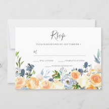 Peach Blume Elegante Hochzeit einladen UAWG
