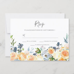 Peach Blume Elegante Hochzeit einladen UAWG Einladung