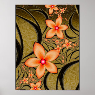 Peach-Blume Poster