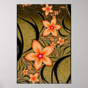 Peach-Blume Poster