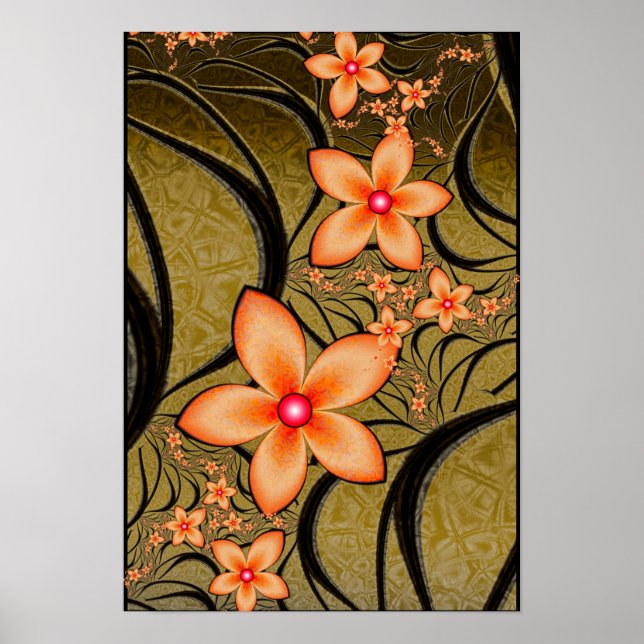 Peach-Blume Poster (Vorne)