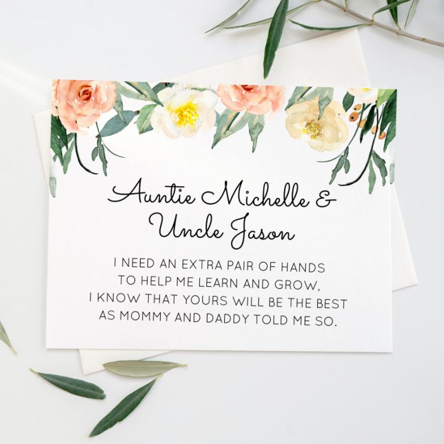 Peach Blume Werden Sie mein Vorschlag für meine El Einladung (Von Creator hochgeladen)