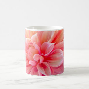 Peach Blush Dahlia Blossom Kaffeetasse