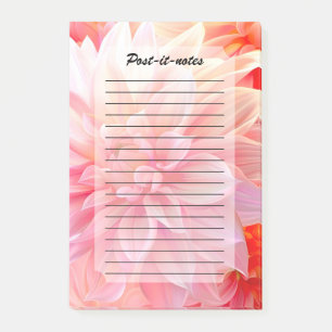 Peach Blush Dahlia Blossom Post-it Klebezettel