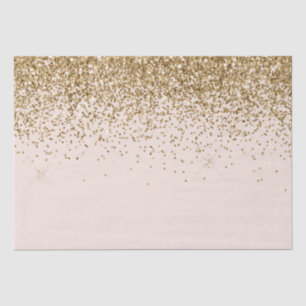 Peach Blush Gold Glam Glitzer Hochzeit Seidenpapier