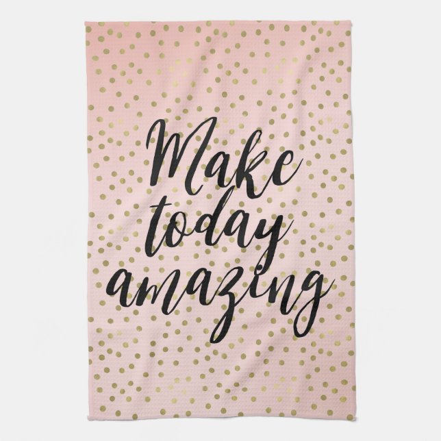 Peach Blush Gold Inspiration Phantastisch Geschirrtuch (Vertikal)