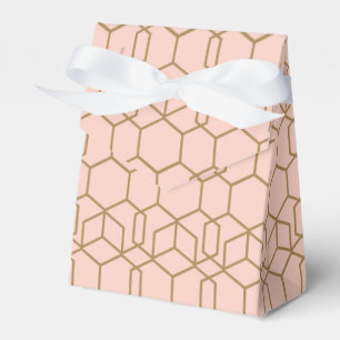 Peach Blush & Gold Modern Boho Geometric Glam Geschenkschachtel