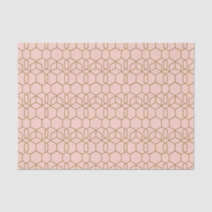 Peach Blush & Gold Modern Boho Geometric Glam Seidenpapier