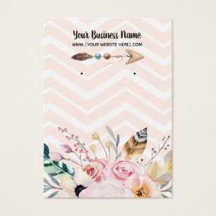 Peach Boho Blume Arrow Earring Display Cards